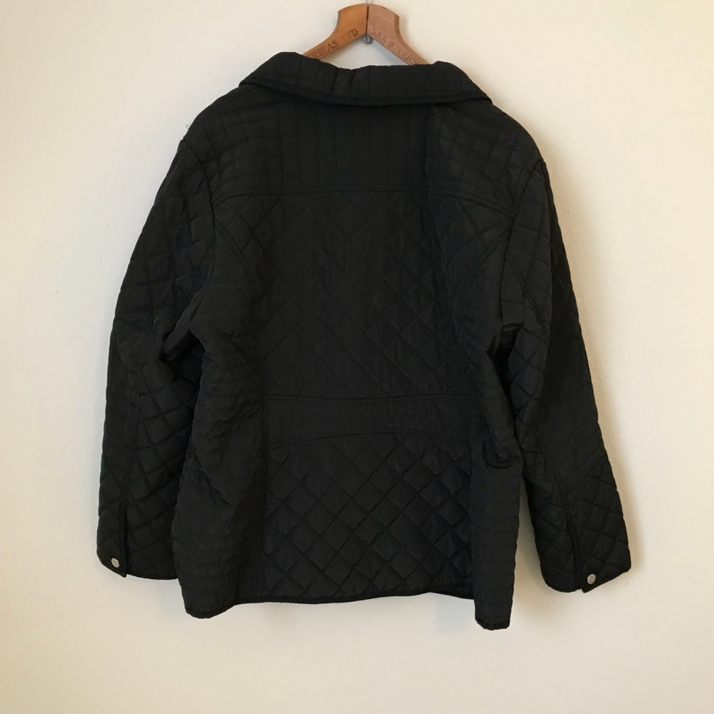 Jessica Simpson Black Quilted Zip-Front Jacket - Picture 5 of 6